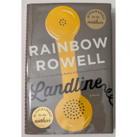Rainbow Rowell Landline Hardcover Signed 1st Ed 2014 Hardcover DJ Humor - Picture 1 of 14